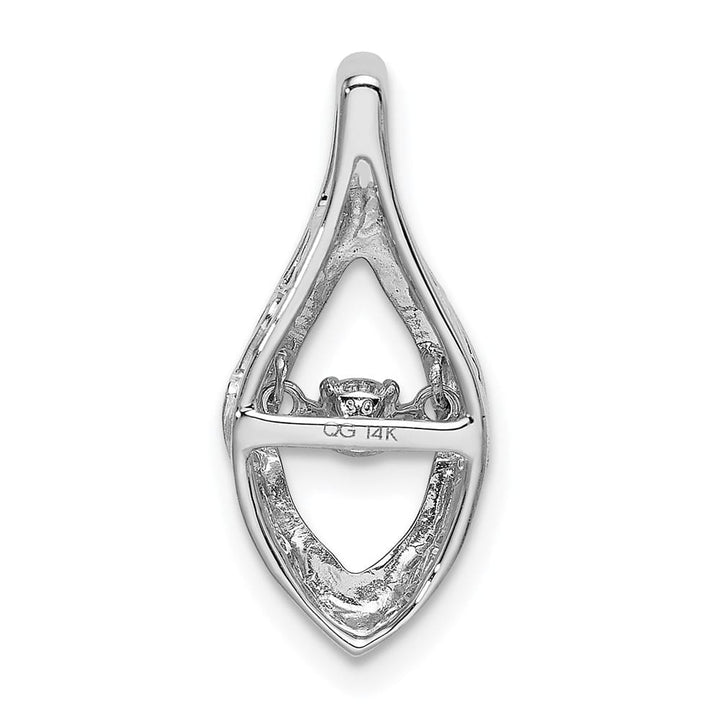 14K White Gold 1/10 Carat Moving Diamond Slide