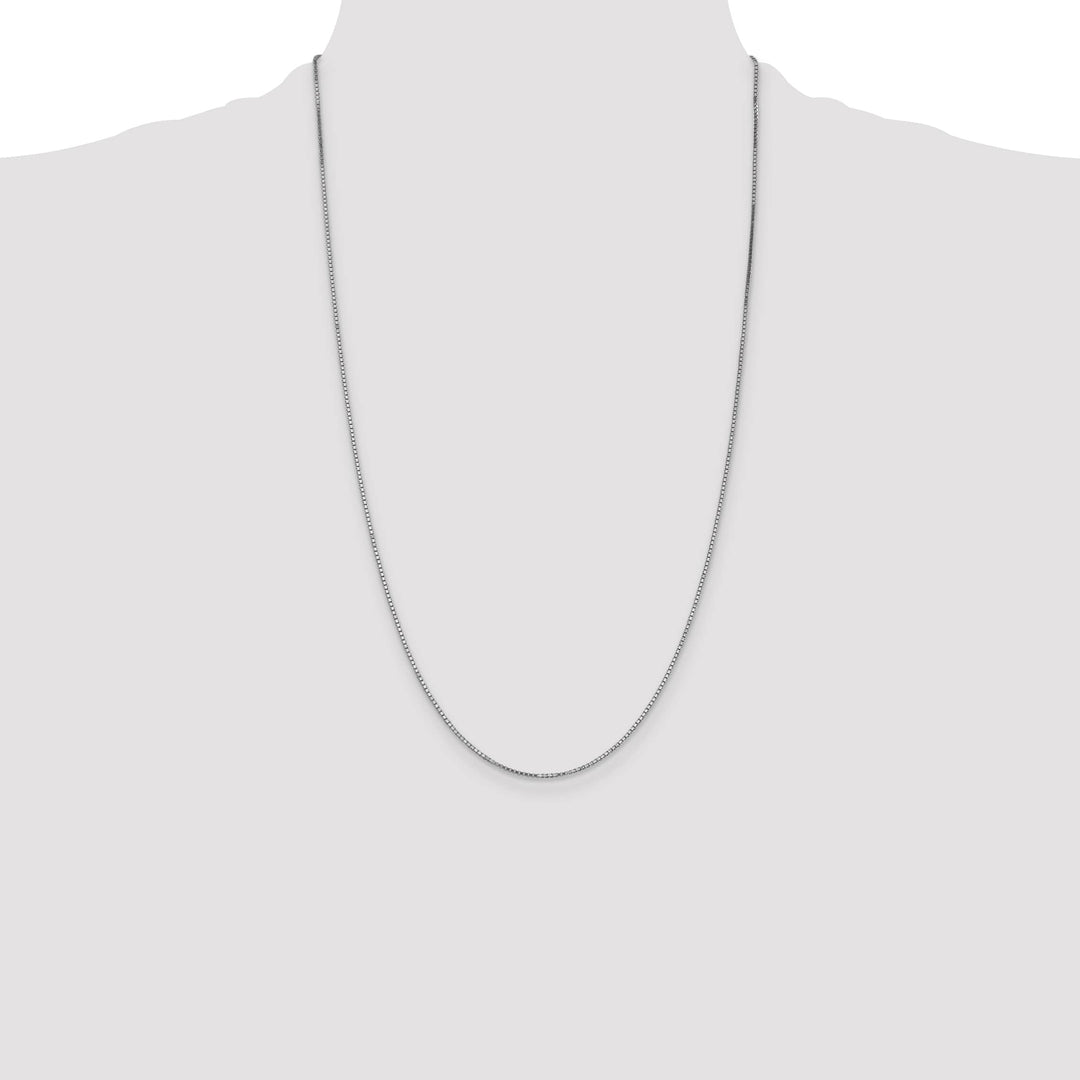 14K White Gold 1.1mm Box Chain