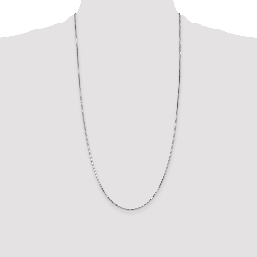 14K White Gold 1.1mm Box Chain