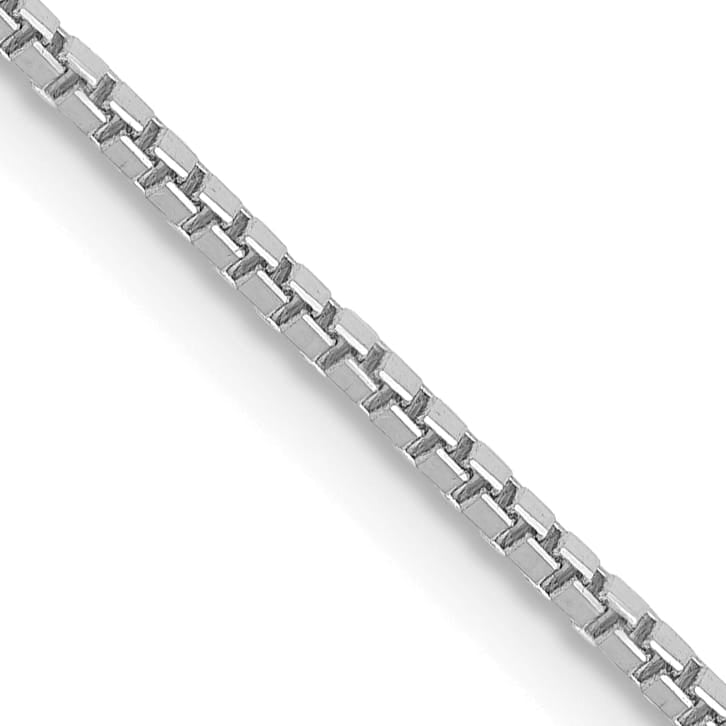 14K White Gold 1.1mm Box Chain