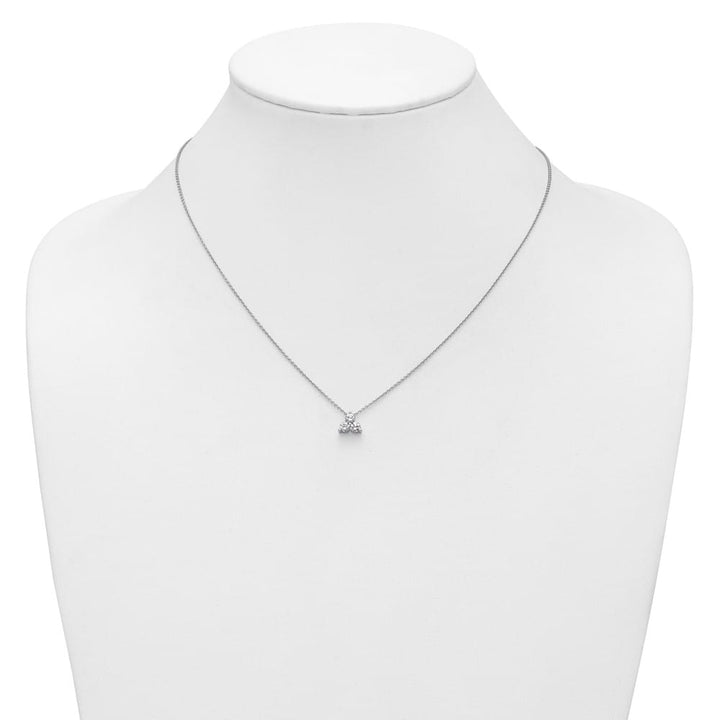 14K White Gold 1/2 carat Lab Grown Diamond Cluster 18 inch Necklace
