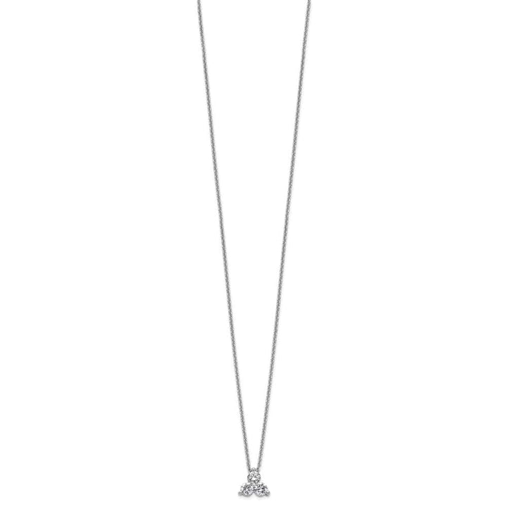 14K White Gold 1/2 carat Lab Grown Diamond Cluster 18 inch Necklace