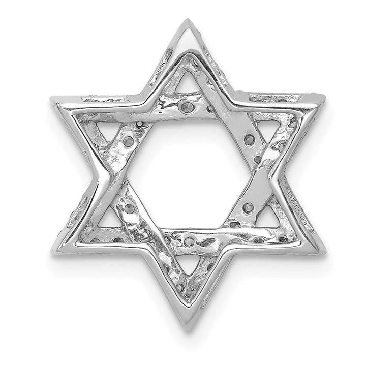 14K White Gold 1/2 Carat Lab Grown Diamond Star of David Pendant