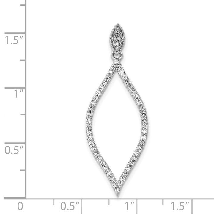 14K White Gold 1/2 ct Diamond Pendant