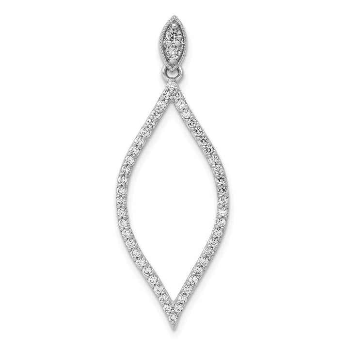 14K White Gold 1/2 ct Diamond Pendant
