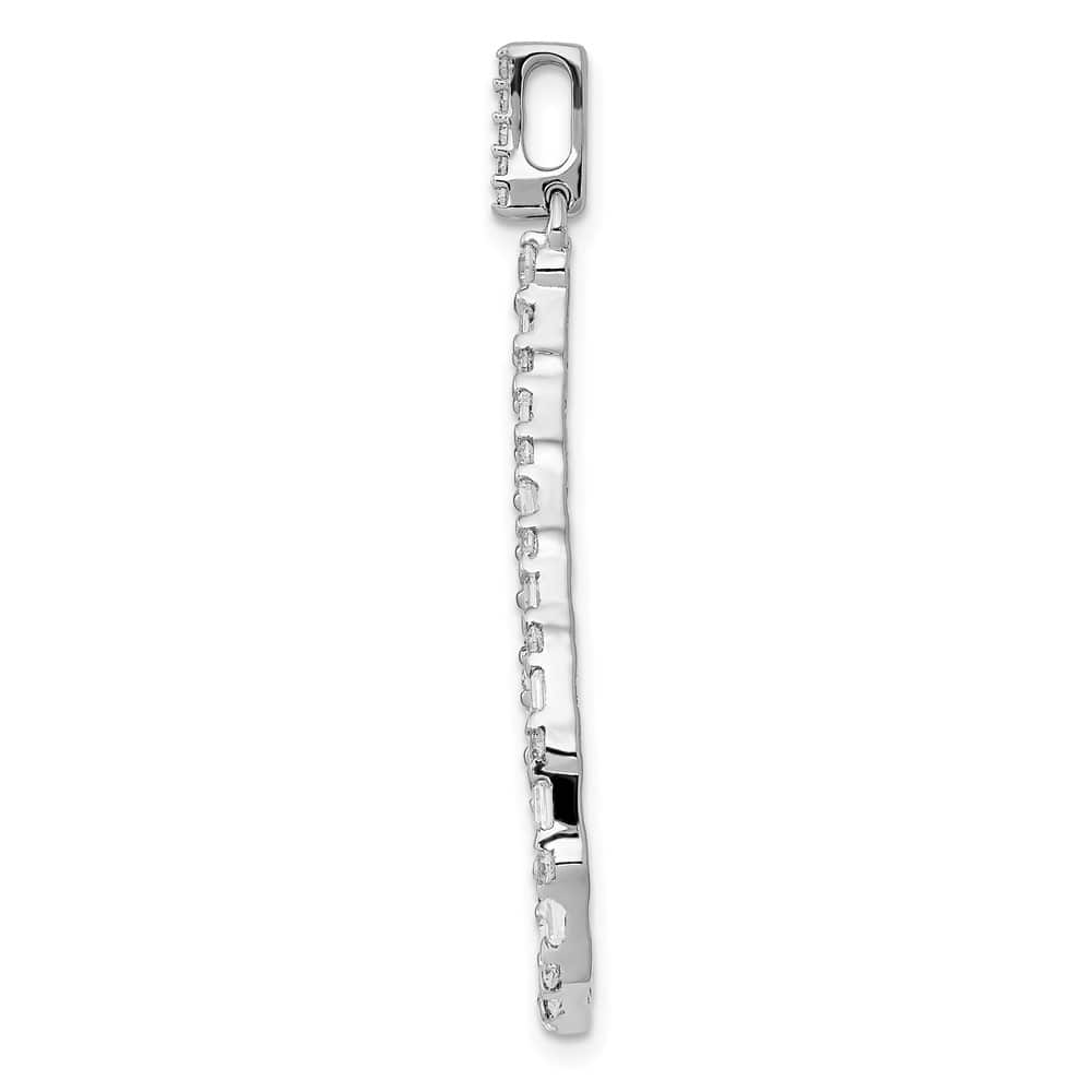 14K White Gold 1/2 ct Diamond Teardrop Pendant