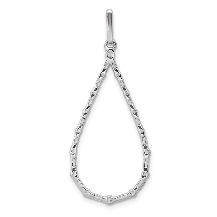 14K White Gold 1/2 ct Diamond Teardrop Pendant
