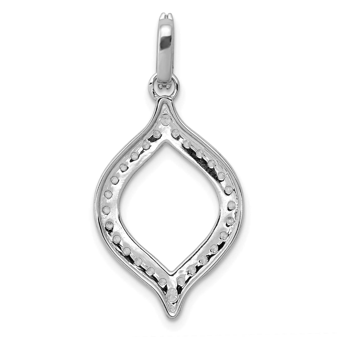 14K White Gold 1/2 ct Lab Grown Diamond Complete Fashion Open Pendant