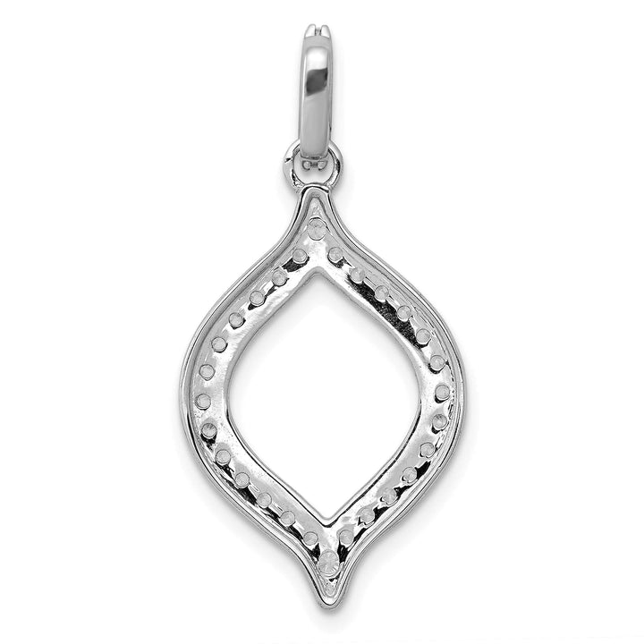 14K White Gold 1/2 ct Lab Grown Diamond Complete Fashion Open Pendant
