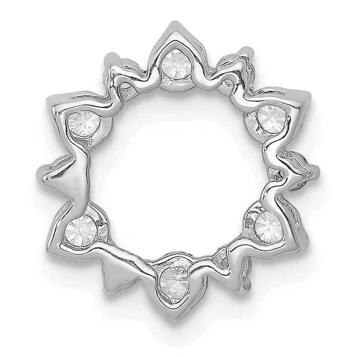 14K White Gold 1/2 ct Lab Grown Diamond Fashion Circle Slide Pendant