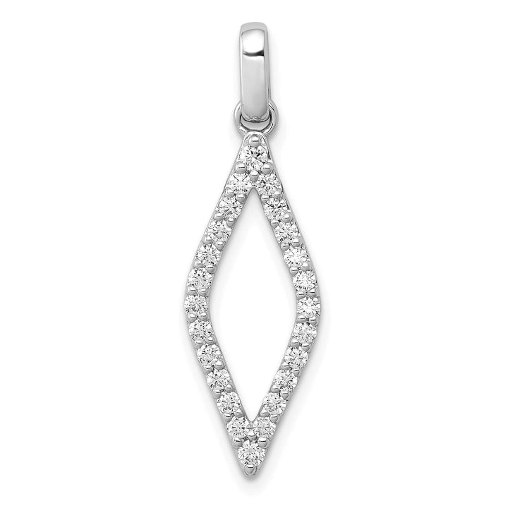 14K White Gold 1/2 ct Lab Grown Diamond Fashion Geometric Pendant