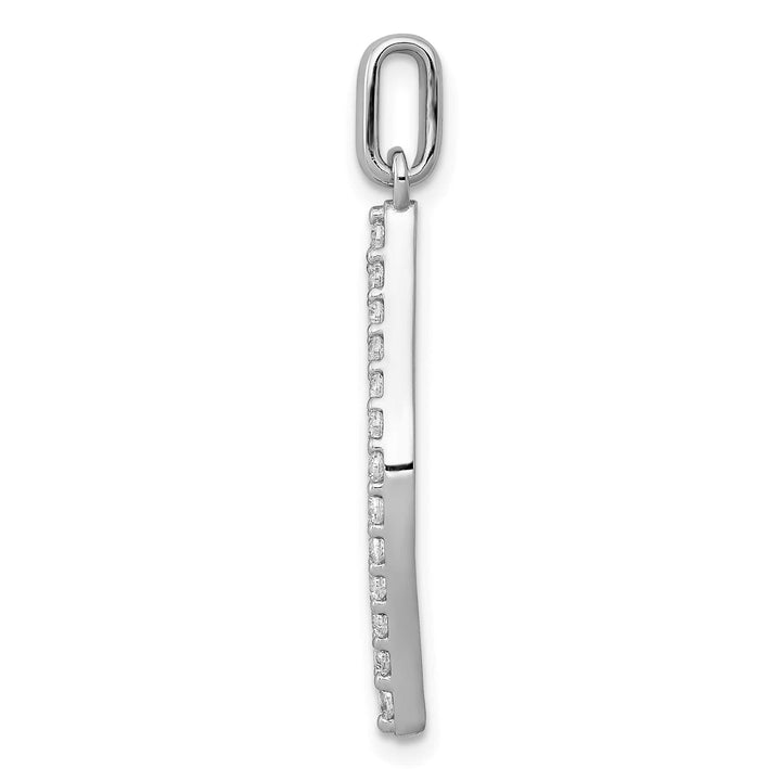 14K White Gold 1/2 ct Lab Grown Diamond Fashion Geometric Pendant