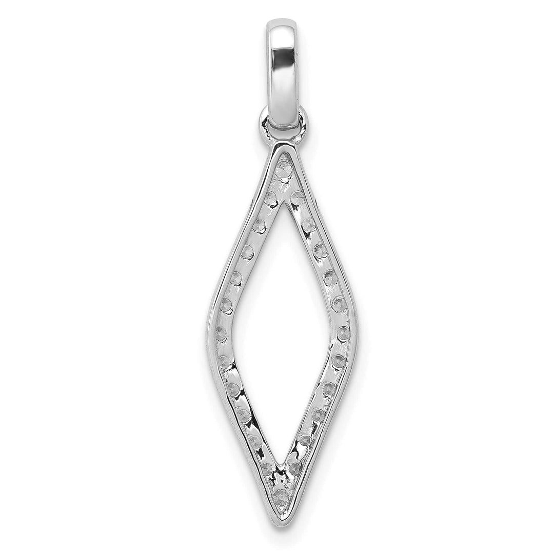 14K White Gold 1/2 ct Lab Grown Diamond Fashion Geometric Pendant