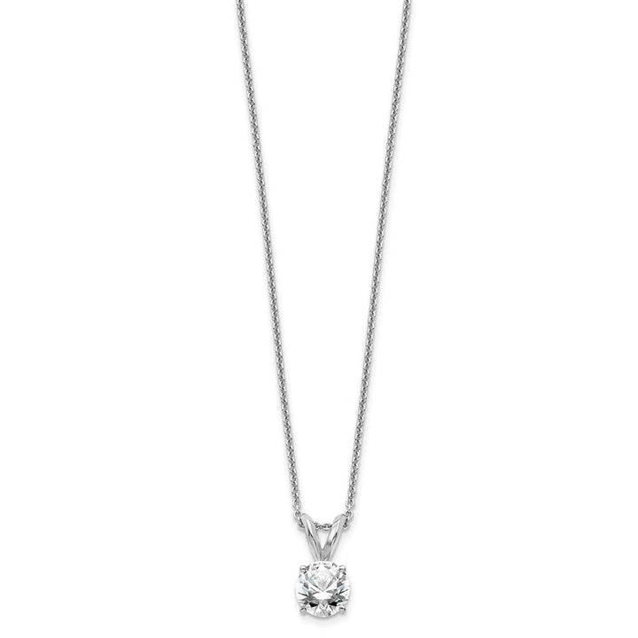 14K White Gold 1/2 ct Lab Grown Diamond Solitaire 18 inch Necklace