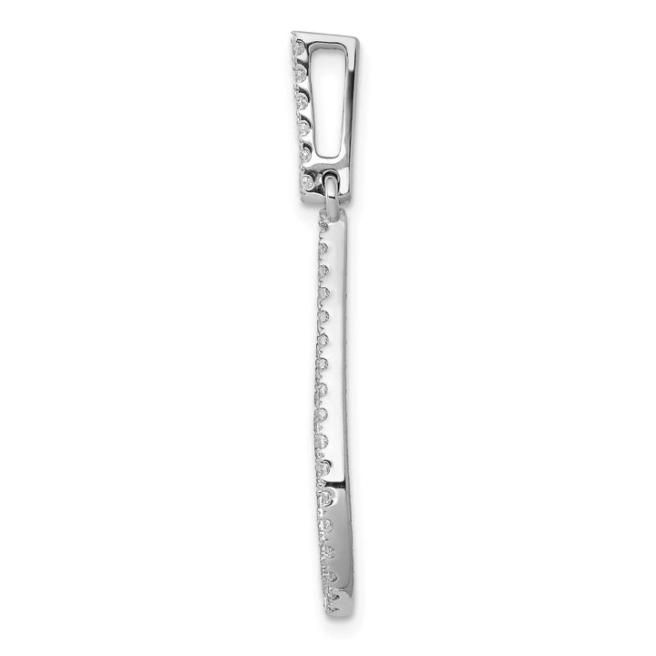 14K White Gold 1/2 ct Lab Grown Diamond Teardrop Dangle Pendant