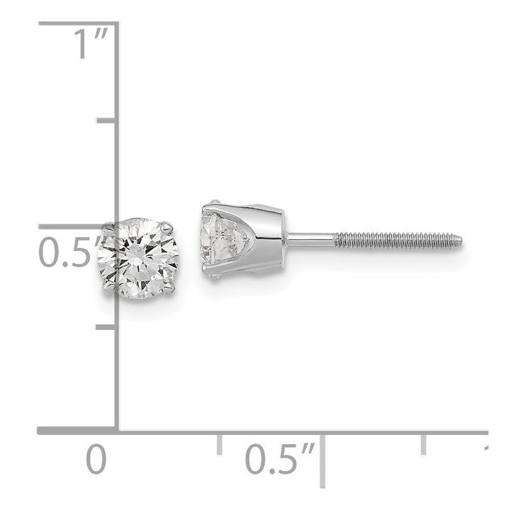14K White Gold 1/2 ct Single Diamond Stud Earring