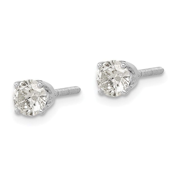 14K White Gold 1/2 ct Single Diamond Stud Earring