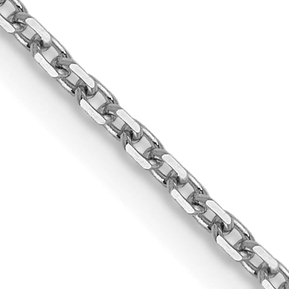 14K White Gold 1.25mm D.C. Cable Chain 16 Inch