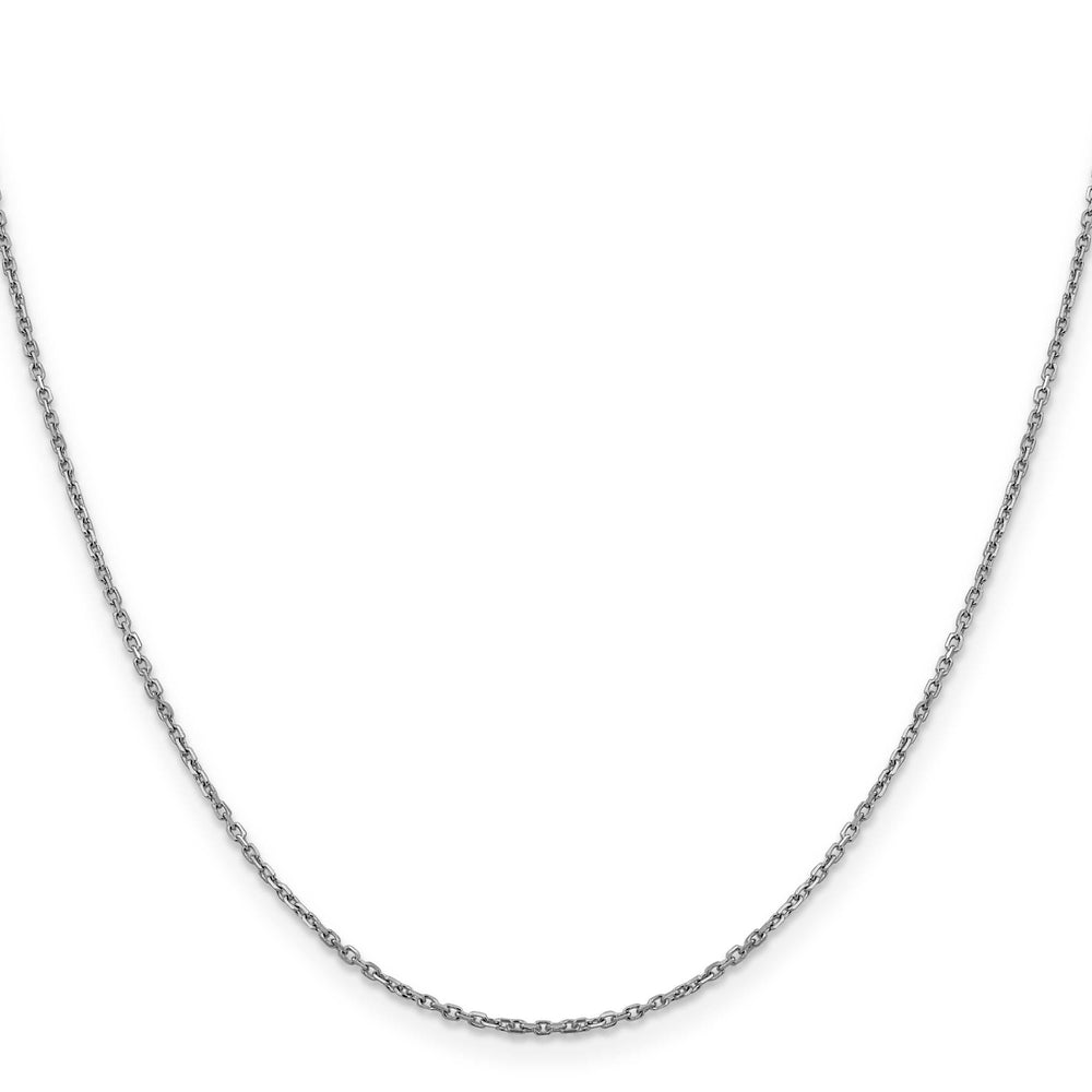 14K White Gold 1.25mm D.C. Cable Chain 16 Inch