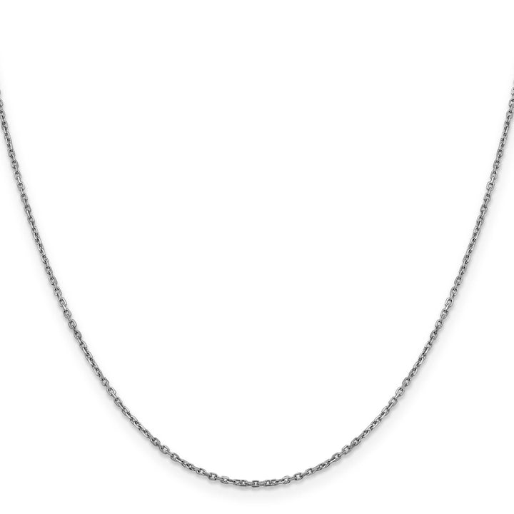 14K White Gold 1.25mm D.C. Cable Chain 16 Inch