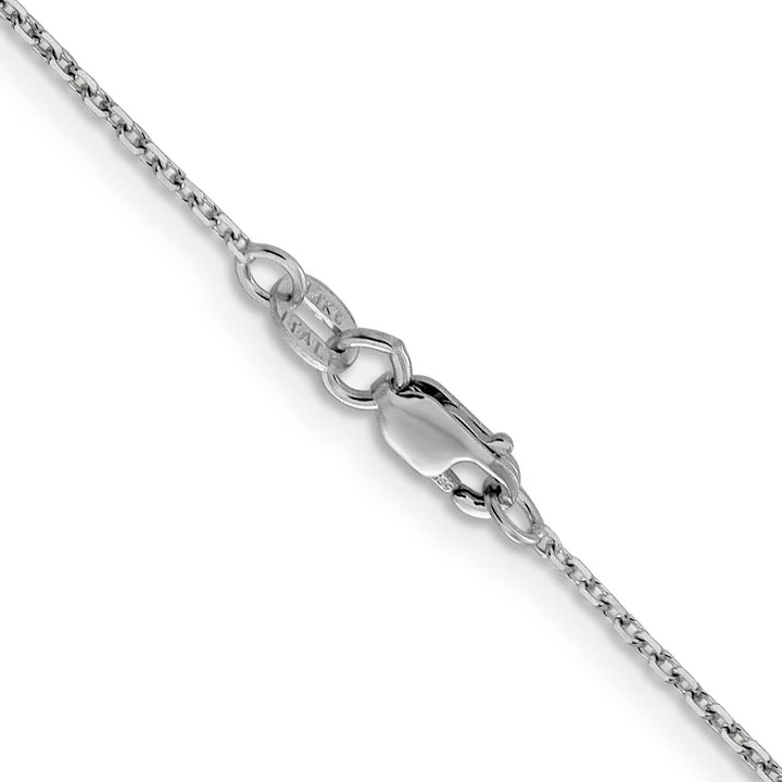 14K White Gold 1.25mm D.C. Cable Chain 16 Inch