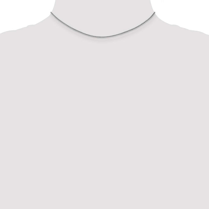 14K White Gold 1.25mm Spiga Chain 14 Inch