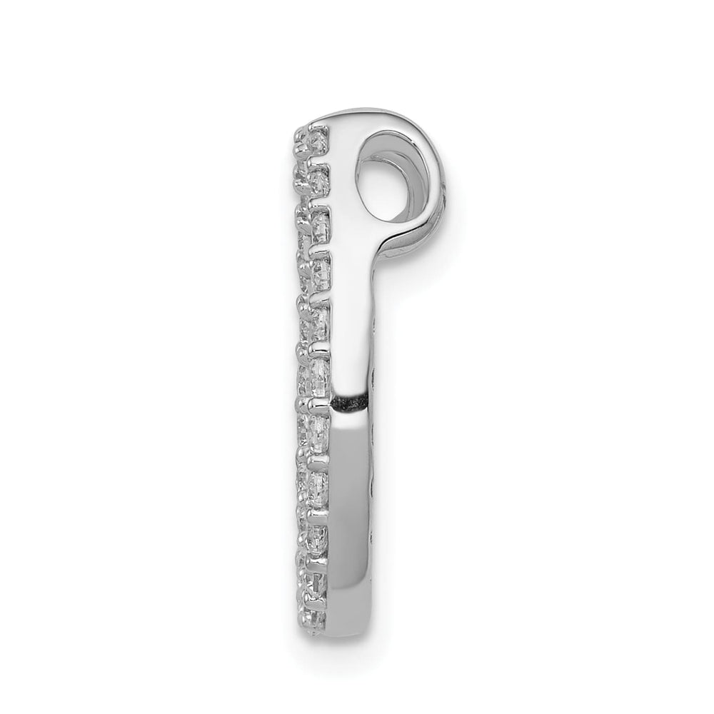 14K White Gold 1/3 ct Lab Grown Diamond Horseshoe Slide Pendant