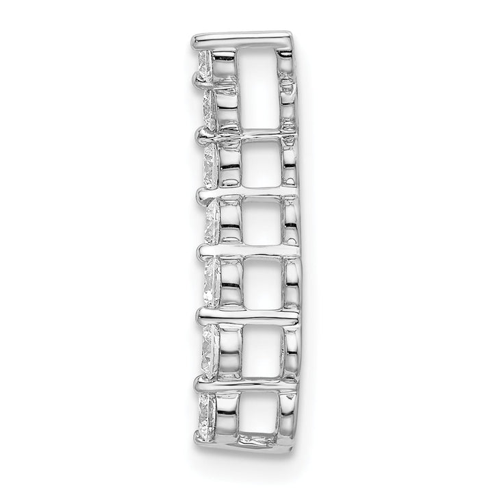 14K White Gold 1/3 ct Lab Grown Diamond Seven Stone Curved Pendant