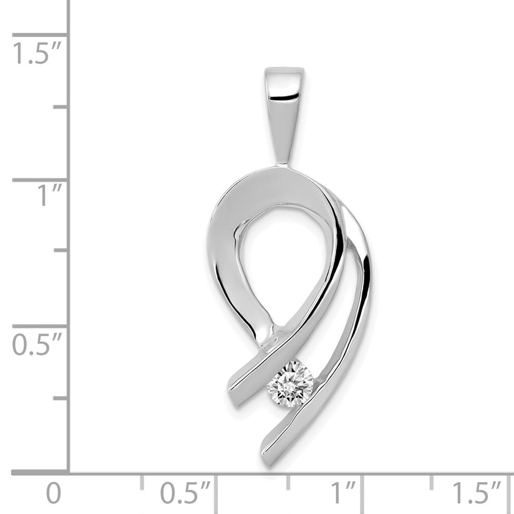 14K White Gold 1/4 Carat I1 Diamond Slide
