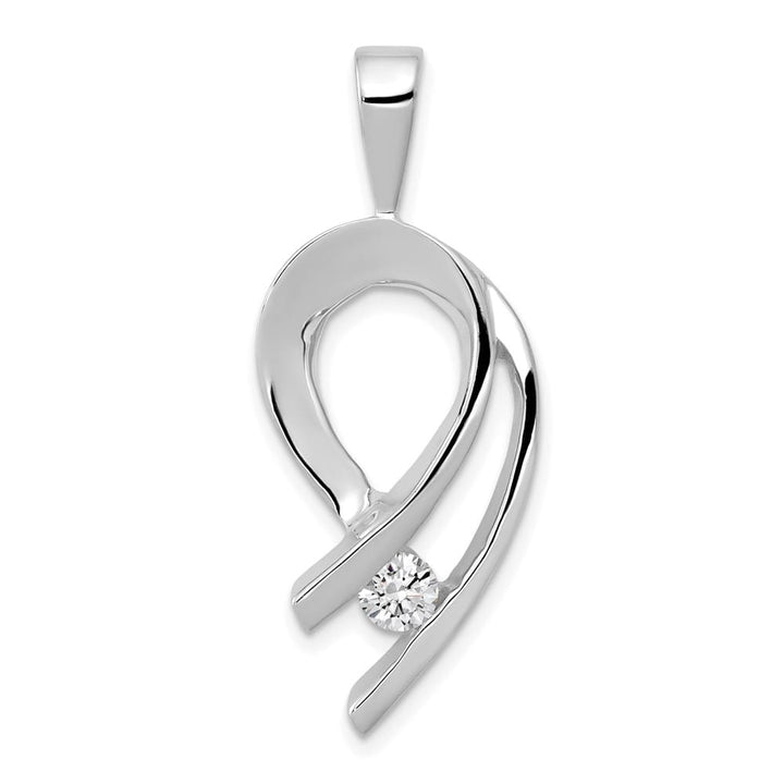 14K White Gold 1/4 Carat I1 Diamond Slide