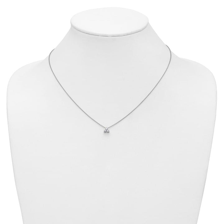 14K White Gold 1/4 carat Lab Grown Diamond Cluster 18 inch Necklace