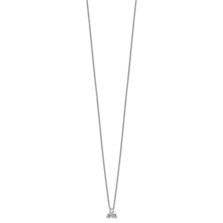 14K White Gold 1/4 carat Lab Grown Diamond Cluster 18 inch Necklace