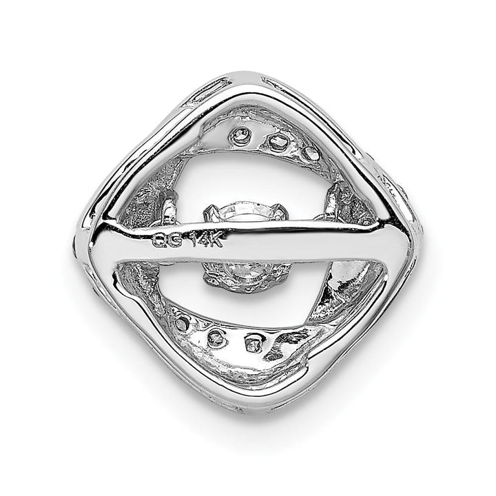 14K White Gold 1/4 Carat Vibrant Moving Diamond Chain Slide