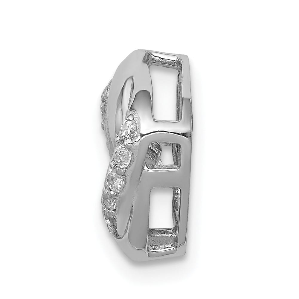 14K White Gold 1/4 Carat Vibrant Moving Diamond Chain Slide