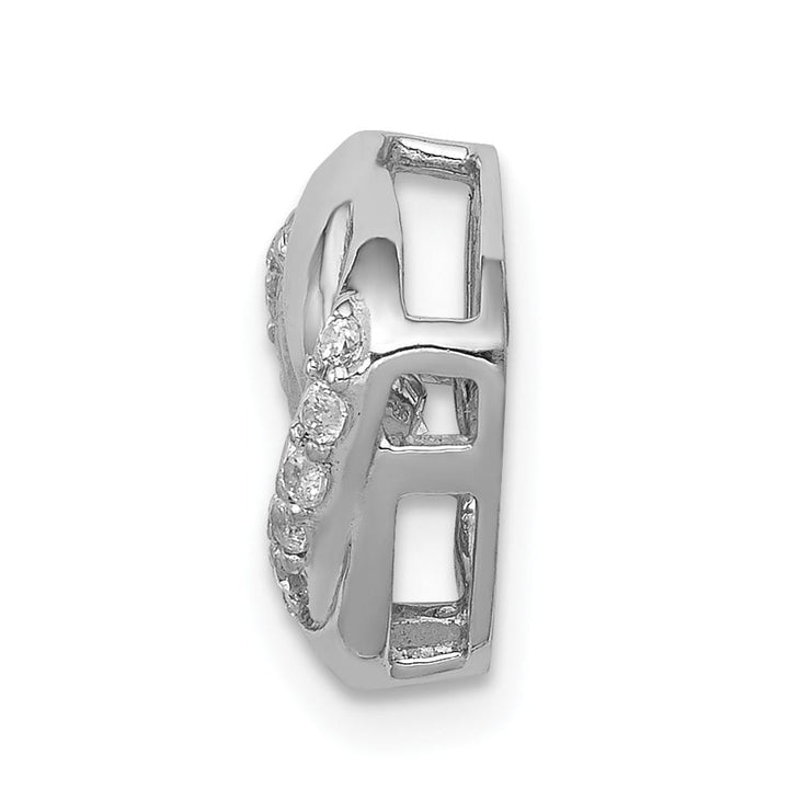 14K White Gold 1/4 Carat Vibrant Moving Diamond Chain Slide