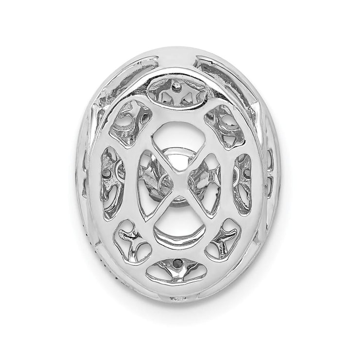 14K White Gold 1/4 Carat Vibrant Moving Diamond Vintage Chain Slide
