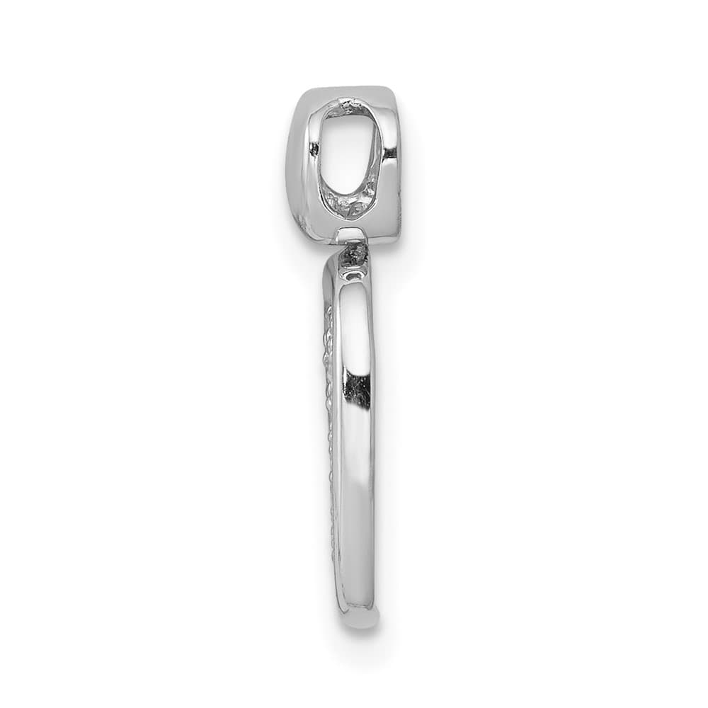 14K White Gold 1/4 ct Diamond Fancy Square Pendant