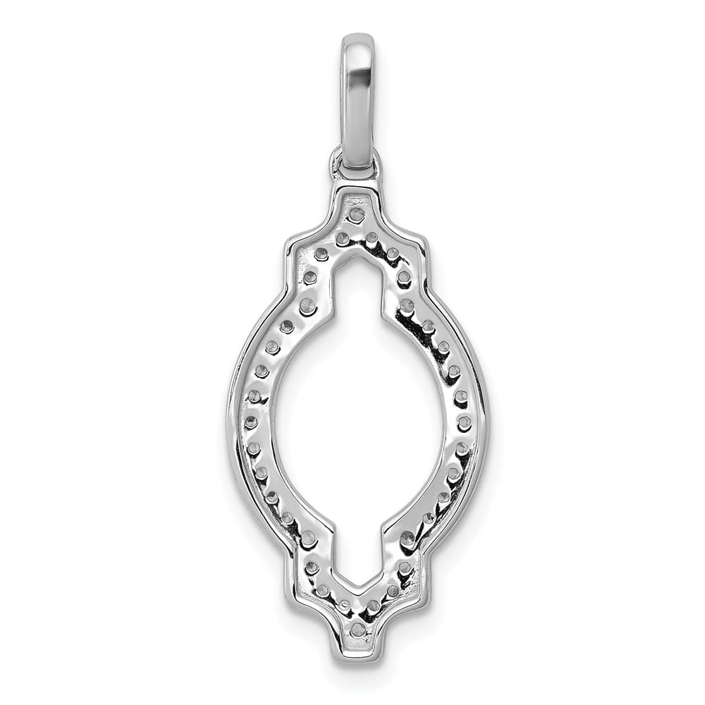 14K White Gold 1/4 ct Diamond Fancy Vintage Pendant