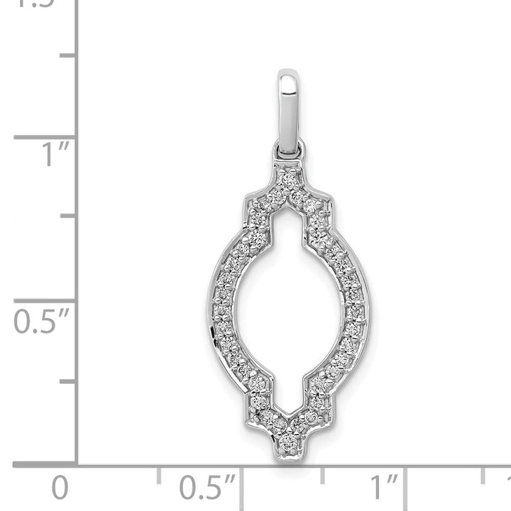 14K White Gold 1/4 ct Diamond Fancy Vintage Pendant