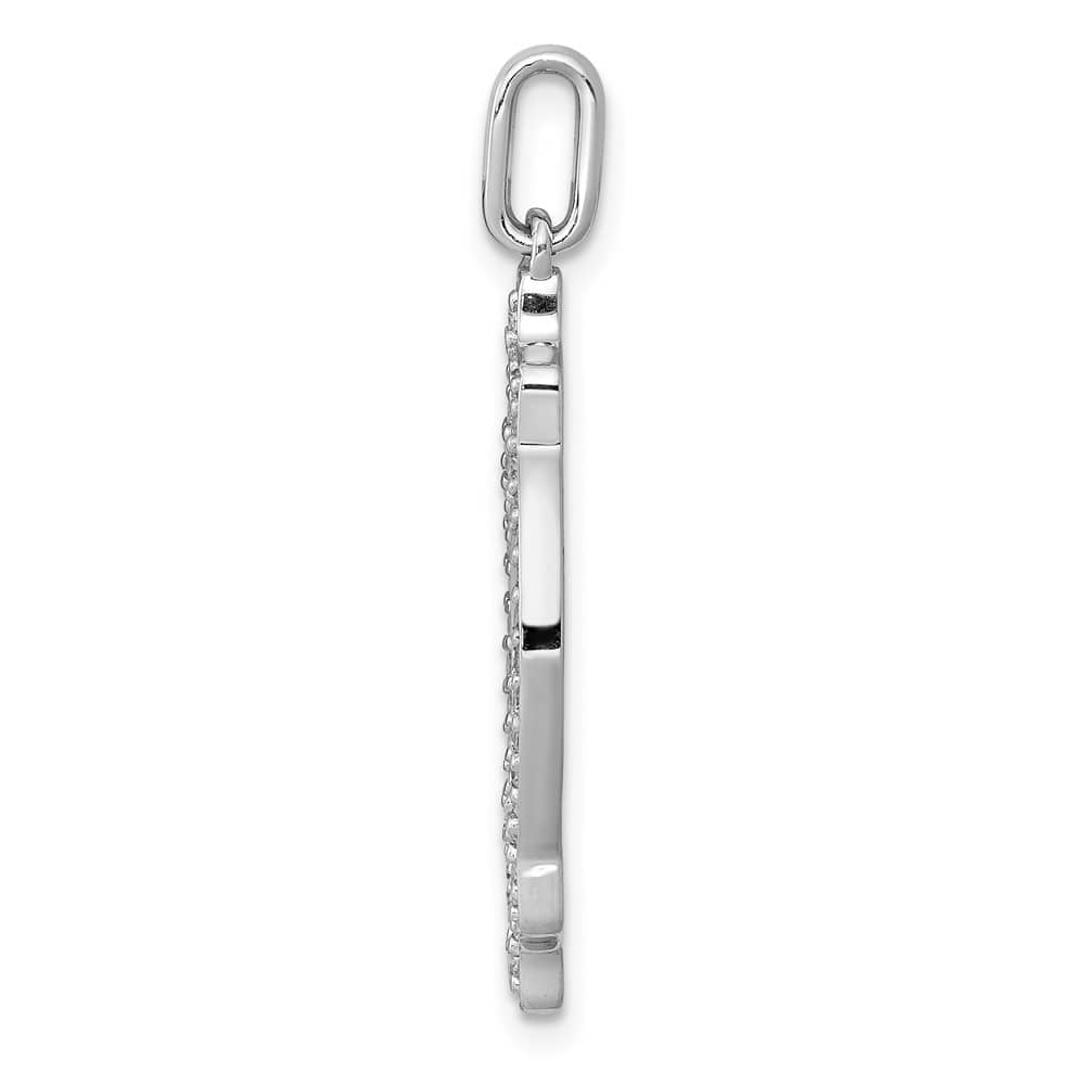 14K White Gold 1/4 ct Diamond Fancy Vintage Pendant