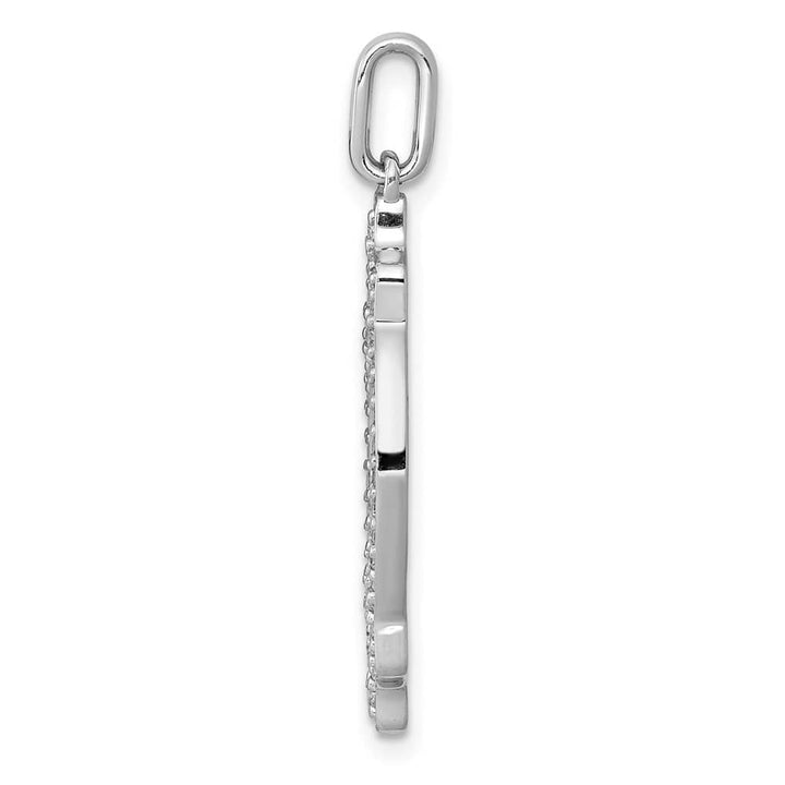 14K White Gold 1/4 ct Diamond Fancy Vintage Pendant