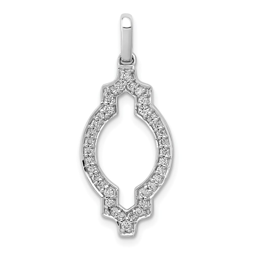 14K White Gold 1/4 ct Diamond Fancy Vintage Pendant