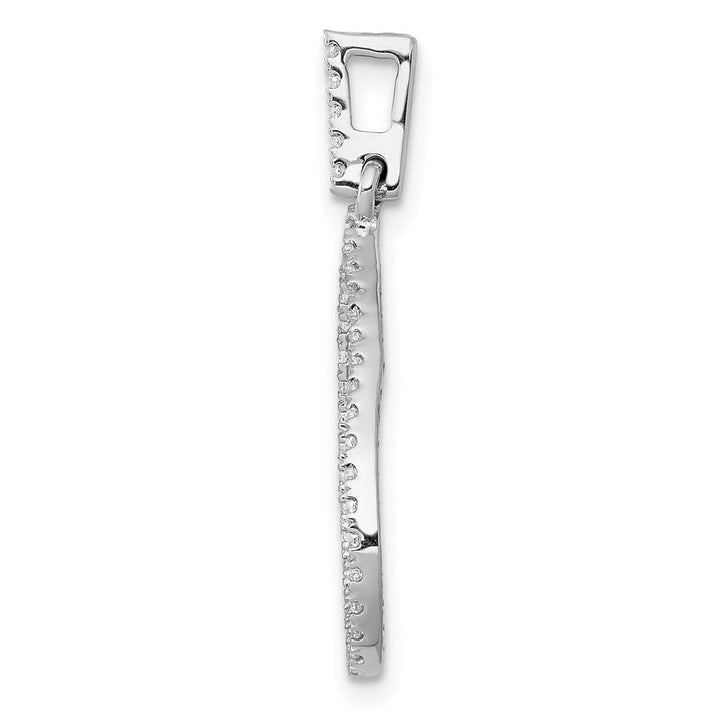 14K White Gold 1/4 ct Diamond Teardrop Pendant