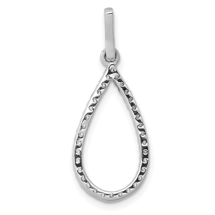 14K White Gold 1/4 ct Diamond Teardrop Pendant