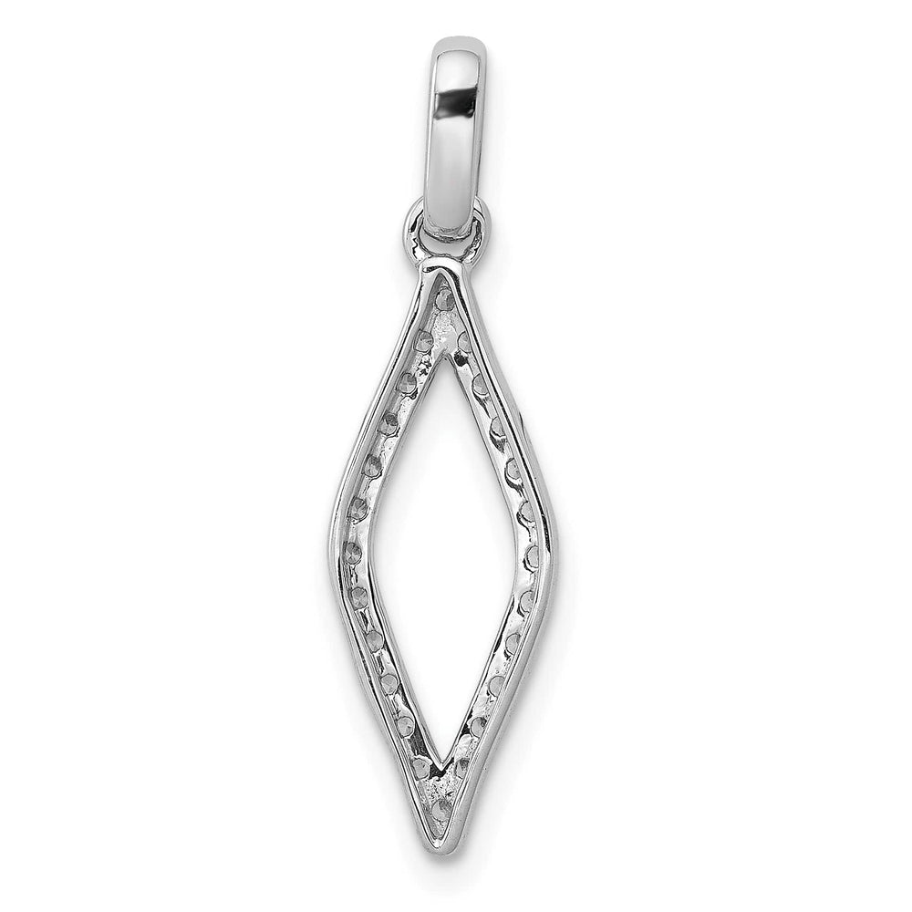 14K White Gold 1/4 ct Lab Grown Diamond Fashion Geometric Pendant