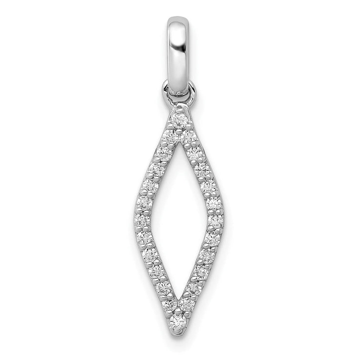 14K White Gold 1/4 ct Lab Grown Diamond Fashion Geometric Pendant