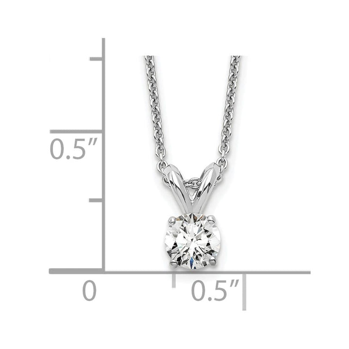 14K White Gold 1/4 ct Lab Grown Diamond Solitaire 18 inch Necklace
