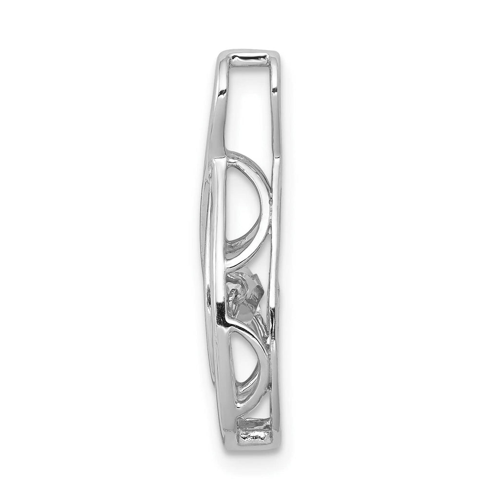 14K White Gold 1/4 ct Lab Grown Diamond Vibrant Infinity Slide Pendant