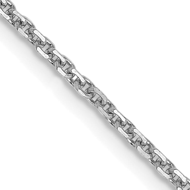 14K White Gold 1.45mm D.C. Cable Chain 26 Inch