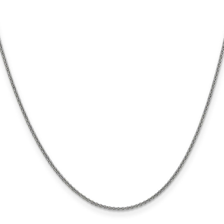 14K White Gold 1.4mm Round Open Link Cable Chain 26 Inch